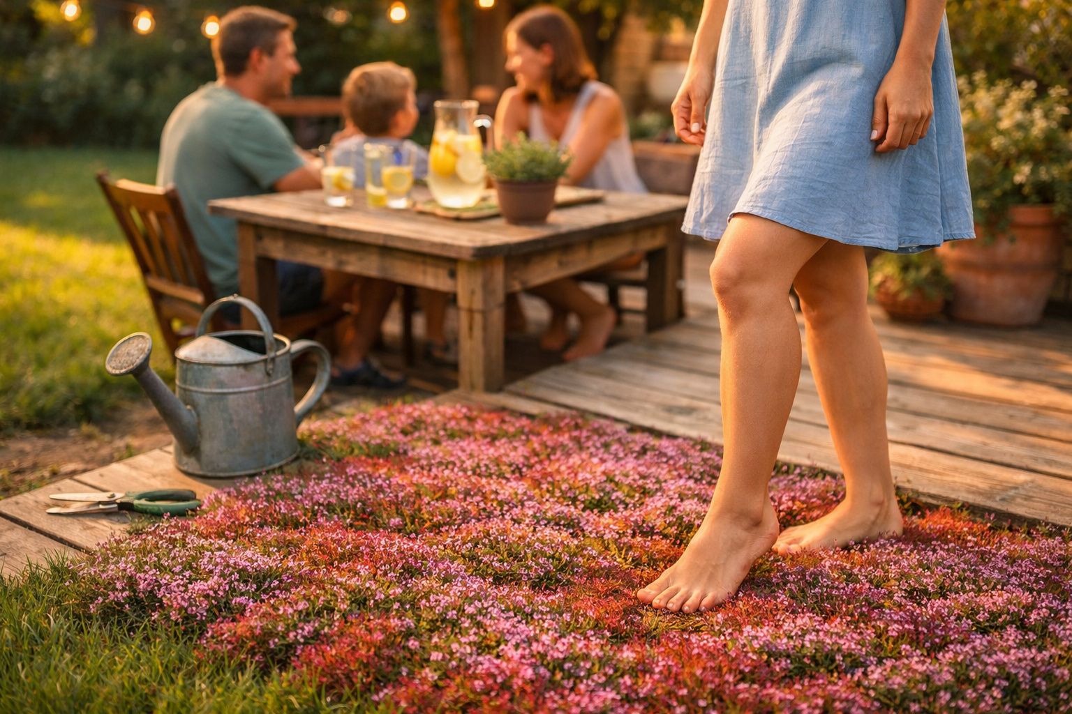 Esta planta aromática afasta mosquitos do jardim e substitui o relvado.